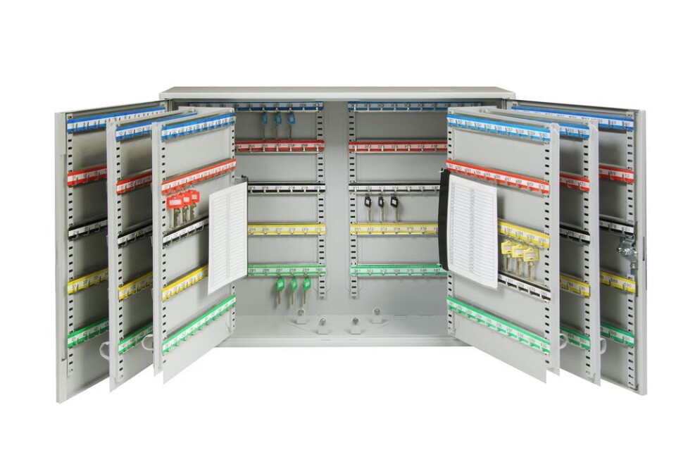 Doppelflügeliger Schlüsselschrank aus Stahl. RICHTER TS.600.D2