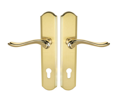 Verstärkte Beschläge MP MI - LYON/ROMEO - SO (OLV/OLS - Poliertes lackiertes Messing / gebürstetes Messing)