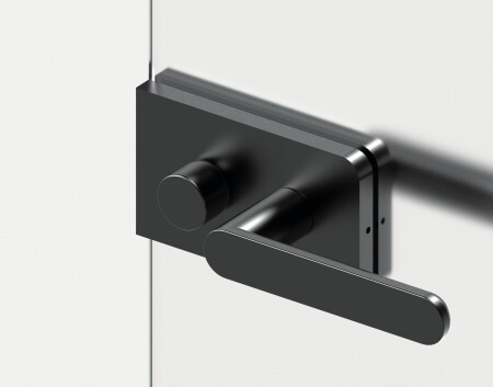 Glastürschloss MP VM - TOTAL GLASS (BS - Matt Schwarz)