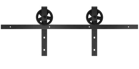 Schiebetürsystem MP VINTAGE 1 mit Dämpfer und 2 m Schiene (BS - Schwarz matt)