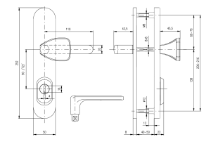 Sicherheitsbeschlag ROSTEX BK RX 1-50 EXCLUSIVE Kl. 3 (CHROME-EDELSTAHL)