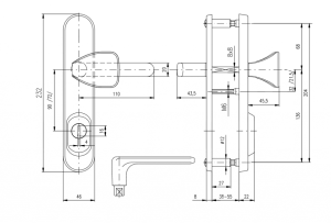 Sicherheitsbeschlag ROSTEX BK R1/O EXCLUSIVE (EDELSTAHL TITAN GOLD)