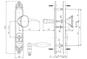 Sicherheitsbeschlag ROSTEX BK R1 DEKORATIVE (CHROME-EDELSTAHL)