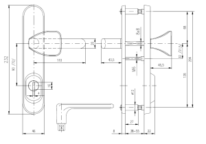 Sicherheitsbeschlag ROSTEX BK R4/O EXCLUSIVE (EDELSTAHL MATT)