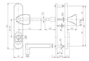 Sicherheitsbeschlag ROSTEX BK R4/O BRIT (EDELSTAHL MATT