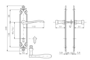 Türbeschlag ROSTEX HARMONIE (TITAN GOLD)