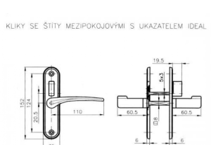 Türbeschlag für Zimmertür ROSTEX IDEAL U (TITAN GOLD)