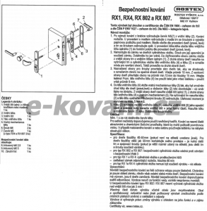 Sicherheitsbeschlag ROSTEX BK RX 1 ASTRA (EDELSTAHL MATT)