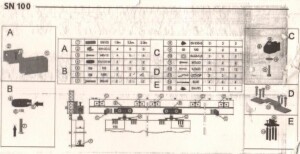 Schiebesystem mit Lager COBRA SN 200 cm