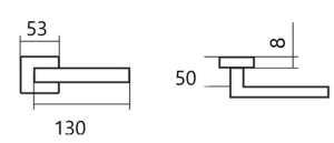 Türbeschlag TWIN LEKO CUBOID HR H 1682 KOV  (E EN 1906 Kl. 3)