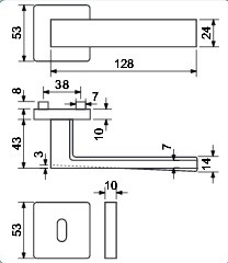 Türbeschläge RICHTER Bozen (Nickel matt)