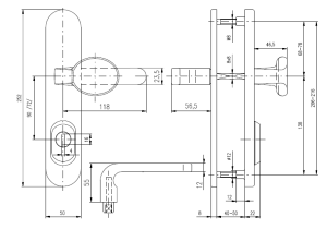 Sicherheitsbeschläge ROSTEX BK RX 807-50 SOLID 3. Klasse (MATTER TITAN-EDELSTAHL)