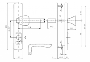 Sicherheitsbeschlag ROSTEX BK RX 4 ASTRA 4 Kl. (EDELSTAHL MATT)