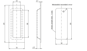 Muschel für Schiebetüren ROSTEX quadratisch 120 mm (EDELSTAHL MATT, SCHWARZ)