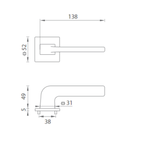 Türbeschlag MP Dara HR 4007Q 5 S (T - Titan)