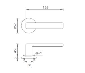 Türbeschläge MP TI - SONIA - R 3095 5S (OCS - Gebürstetes Chrom)