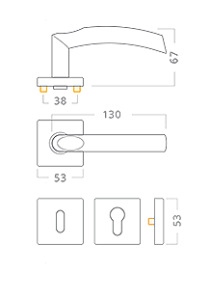 Türbeschlag ACT Ilsa SlideBloc RHR (EDELSTAHL)