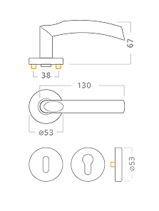 Türbeschlag ACT Ilsa SlideBloc R (EDELSTAHL)