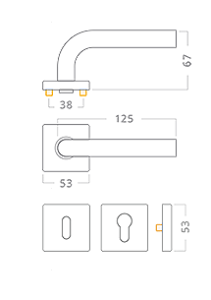 Türbeschlag ACT Lida SlideBloc RHR (EDELSTAHL)