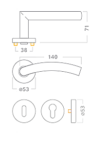 Türbeschlag ACT Pipa PullBloc R (EDELSTAHL)