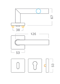 Türbeschlag ACT Tipa SlideBloc RHR (EDELSTAHL)