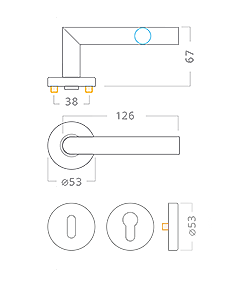 Türbeschlag ACT Tipa PullBloc R (EDELSTAHL)