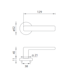 Türbeschläge MP TI - SONIA - R 3095 5S (T - Titan)