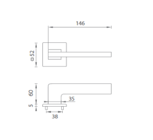 Türbeschlag MP Junior HR 4140Q 5 S (OCS - Gebürstetes Chrom)