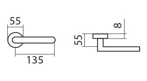 SALE Türbeschlag TWIN BLOCK H 1807 M3 (E) - KPZR, Exzenterkugel