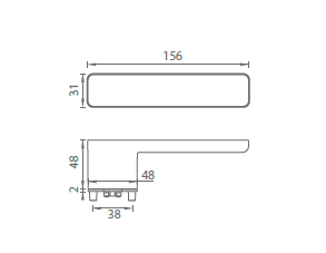 Türbeschlag MP R8 ONE S2L (kaschmirgrau)