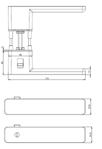 Türbeschlag MP R8 ONE S2L (kaschmirgrau)