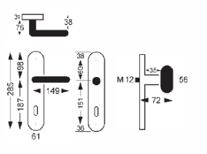 Türbeschlag Lienbacher Alban 363 (silberschwarz)