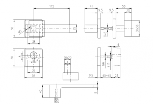 Sicherheitsbeschlag ROSTEX BK RX4/H Ravena (EDELSTAHL MAT)