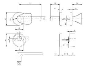 Sicherheitsbeschlag ROSTEX BK RX4/S Exclusive (CHROM EDELSTAHL GLANZ)