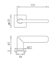 Türbeschlag MP ELIPTICA - HR 3098Q 5S (OCS - Gebürstetes Chrom)