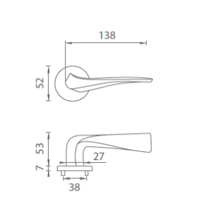 Türbeschlag MP Dalia - R 7S (CUM PVD - Mattkupfer)