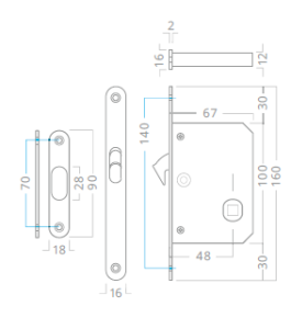 ACT Schiebetürset OV (Nickel)