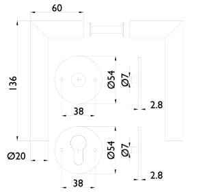 Türbeschlag TWIN VISION H 1802FL FAST LOCK (CM)