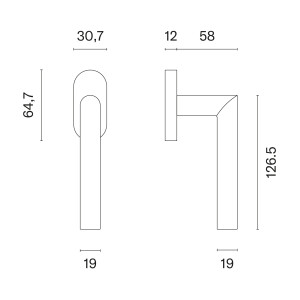 Euro-Fenstergriff MP ARABIS - R 7S (OLS - Gebürstetes Messing)