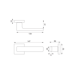 Türbeschläge MP CE - FLAT - HR (T - Titan)