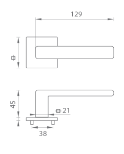 Türbeschlag MP TI - SONIA - HR 3095Q 5S (OCS - Gebürstetes Chrom)