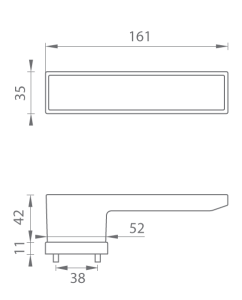 Türbeschlag MP TI - BIG Vario - RT 3084RT (CP - Chrom perlmutt)