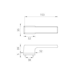 Türbeschlag MP TI - MELODY - RT5 3099 (OCS - Gebürstetes Chrom)