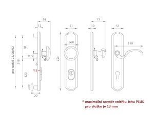 Verstärkte Hardware MP MI - LYON / RAMA PLUS K (OGA - Antikgrau)