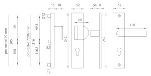 Sicherheitsbeschläge MP AXA - ATLAS2 (F4 - Bronze eloxiert)