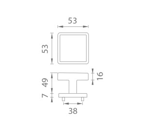 Türgriff MP MORA - HR 7S (OCS - Gebürstetes Chrom)