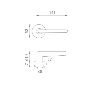 Türbeschläge MP Azalia - R 7S (T - Titan)