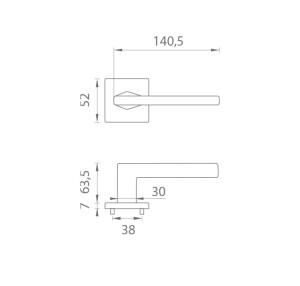 Türbeschlag MP Lila - HR 7S (T - Titan)