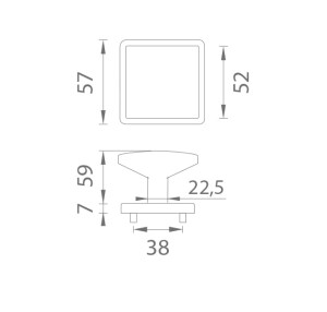 Türgriff MP - AS - QUERCA - HR 7S (T - Titan)