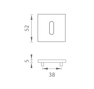 Türrosette MP - AS - HR 5S (OLS - Messing gebürstet)